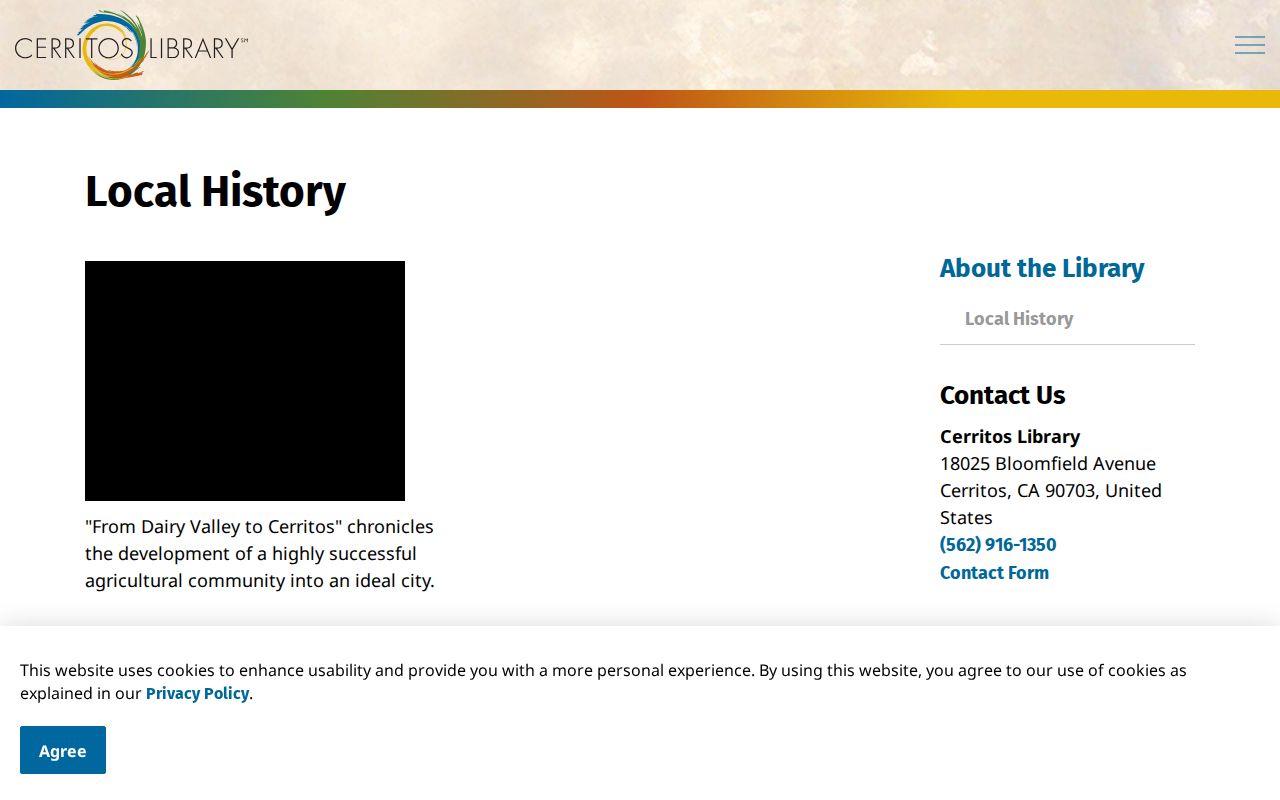 Cerritos city directory local history collection