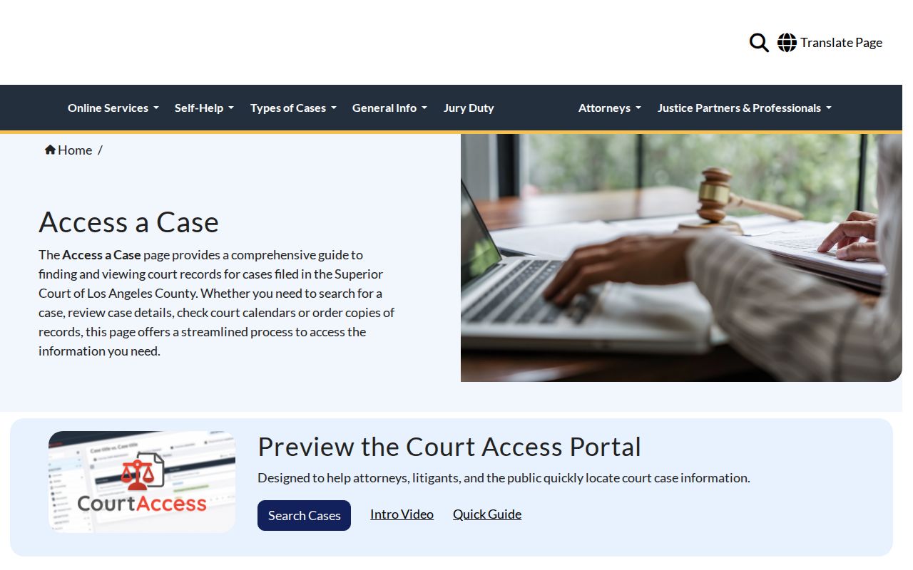 Cerritos residents directory Los Angeles Superior Court case access