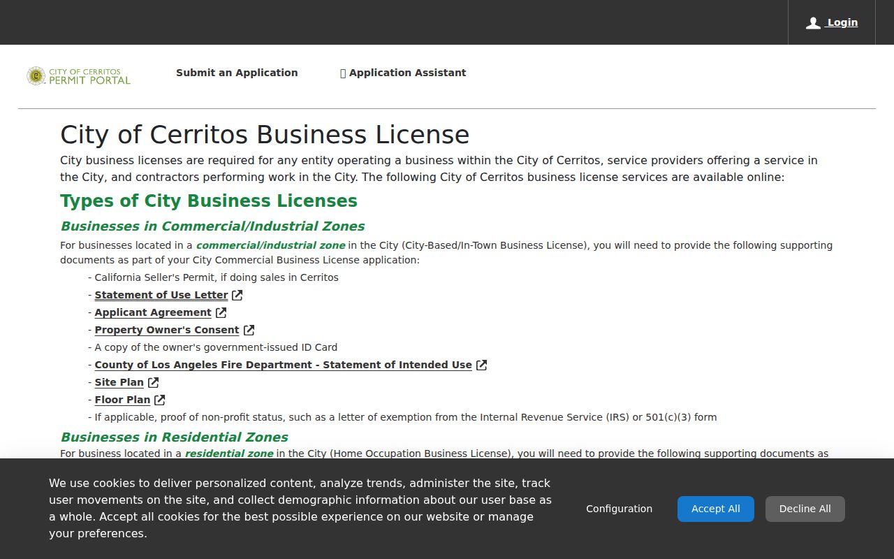 Cerritos neighbors city business license information